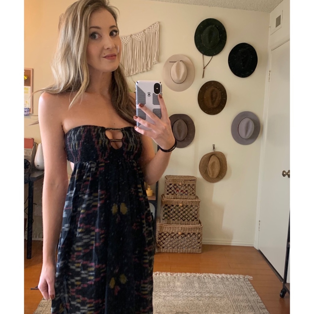 Indah Strapless Maxi Dress XS